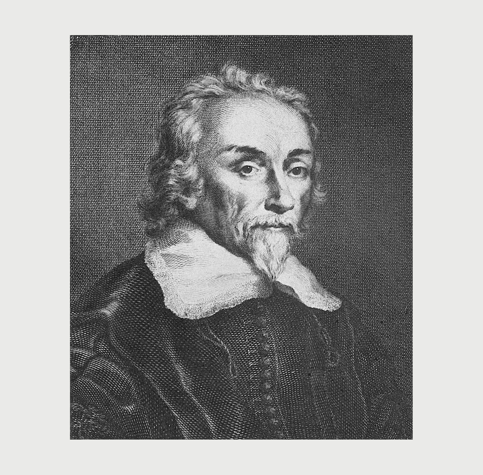 Portrait engraving of William Harvey.
